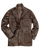 Forzieri Mens Brown Italian Four-pocket Leather Jacket - Lyst