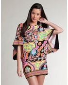 Trina Turk Patterned Cover-up Tunic - Lyst