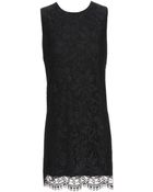Dolce & Gabbana Floral Lace Shift Dress - Lyst