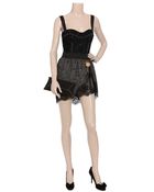 Dolce & Gabbana Flannel and Lace Bustier - Lyst