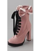 RED Valentino Lace Up High Heel Boots - Lyst