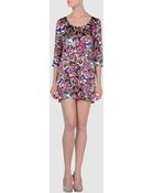 Olivia Rubin Belle Printed Silk-satin Shift Dress - Lyst