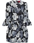 Lanvin Floral-print Cotton and Silk-blend Dress - Lyst
