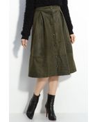 Elizabeth And James Ginny Suede Midi Skirt - Lyst
