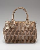 Fendi Zucca Canvas Boston Bag, Medium - Lyst