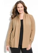 MICHAEL Michael Kors Open Front Cardigan (plus) - Lyst