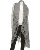 Juliette Jake Exclusive Fringe Wrap Vest: Taupe - Lyst