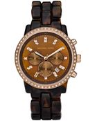 Michael Kors Tortoise Show Stopper Glitz Watch - Lyst