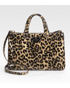 Kate Spade Brette Leopard-print Patent Leather Tote Bag - Lyst