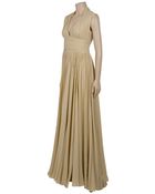 Eastland Halterneck Pleat Gown - Lyst