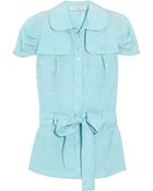 Carolina Herrera Silk-jacquard Top - Lyst