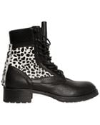 American Retro 35mm Calfskin and Ponyskin Lace Up Boots - Lyst
