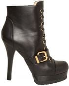 Fendi 120mm Lace Up Calfskin Boots - Lyst