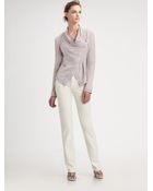 Armani Draped Suede Jacket - Lyst