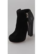 B Brian Atwood Paramour Suede High Heel Booties - Lyst