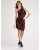 VPL Draped One-shoulder Dress - Lyst