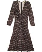 Issa Silk-jersey Gathered Waist Dress - Lyst