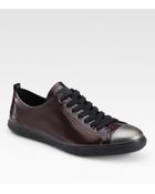 Prada Patent Leather Sneakers - Lyst