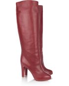 Christian Louboutin Vicky 120 Leather Knee Boots - Lyst