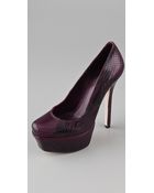 Alice + Olivia Bethie Snake Platform Pumps - Lyst