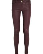 Current/Elliott The Ankle Skinny Stretch-leather Pants - Lyst