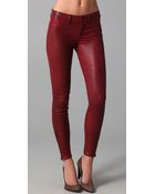 J Brand Leather Skinny Pants - Lyst