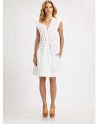 Chloé Cotton Wrap Dress - Lyst