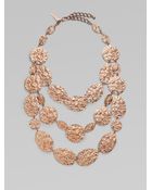 Oscar de la Renta Multi-row Textured Necklace - Lyst