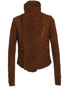 Rick Owens Asymmetric Leather Biker Jacket - Lyst