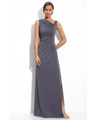 Calvin Klein Asymmetric Jersey Gown - Lyst