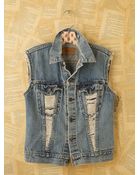 Free People Vintage Custom Denim Vests - Lyst