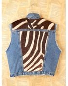 Free People Vintage Printed Zebra Denim Vest - Lyst