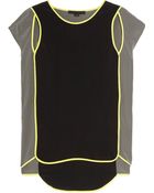 Alexander Wang Enzyme Cutout Silk Crepe De Chine Top - Lyst