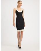 Hervé Léger Colorblock Bandage Dress - Lyst