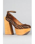 Jeffrey Campbell The Safety Shoe in Brown Zebra Fur - Lyst