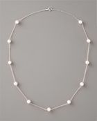 Mikimoto Pearl Station Necklace - Lyst