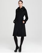 Elie Tahari Fiona Fur Trimmed Wool Coat - Lyst