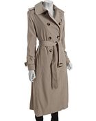 London Fog Toffee Double Breasted Belted Long Trench - Lyst