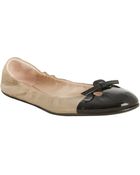 Marc Jacobs Bow Detail Cap Toe Ballet Flats - Lyst