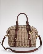 Michael Kors Michael Bedford Md Satchel Monogram - Lyst