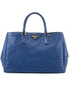 Prada Struzzo Executive Tote - Lyst
