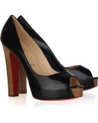 Christian Louboutin Gabin 140 Leather Open-toe Pumps - Lyst