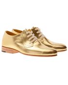 Esquivel Metallic Leather Derby Shoes - Lyst