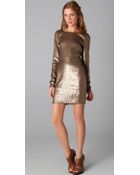 Haute Hippie Drape Back Sequined Dress - Lyst