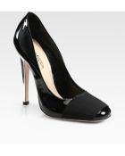 Giambattista Valli Patent Leather Ribbon-toe Pumps - Lyst