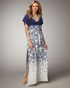 Oscar de la Renta Batik-print Maxi Coverup - Lyst