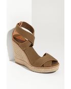 Tory Burch Elastic High Wedge Espadrille - Lyst