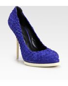 Alexander Wang Aida Perch Textured Suede Platform Pumps - Lyst