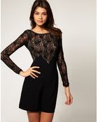 ASOS Collection Asos Playsuit with Lace Bodice - Lyst