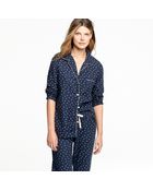 J.Crew Silk Celestial Pajama Shirt in Starstruck - Lyst